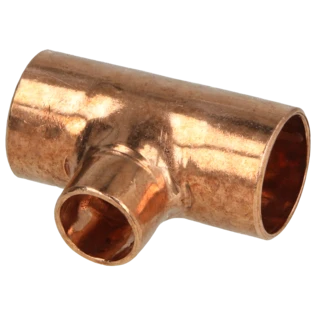 Raccord &agrave; braser cuivre t&eacute; r&eacute;duit 18 x 12 x 18 mm F/F/F