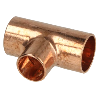 Raccord &agrave; braser cuivre t&eacute; r&eacute;duit 18 x 14 x 18 mm F/F/F