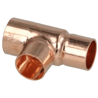 Raccord &agrave; braser cuivre t&eacute; r&eacute;duit 18 x 15 x 15 mm F/F/F