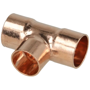 Raccord &agrave; braser cuivre t&eacute; r&eacute;duit 18 x 16 x 18 mm F/F/F