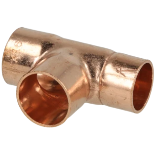 Raccord &agrave; braser cuivre t&eacute; r&eacute;duit 18 x 18 x 16 mm F/F/F