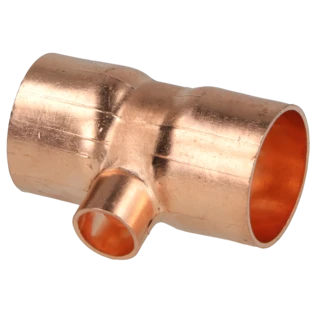 Raccord &agrave; braser cuivre t&eacute; r&eacute;duit 22 x 10 x 22 mm F/F/F