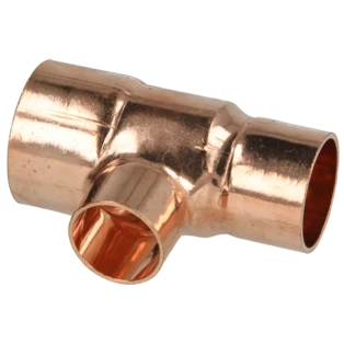 Raccord &agrave; braser cuivre t&eacute; r&eacute;duit 28 x 18 x 22 mm F/F/F