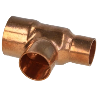 Raccord &agrave; braser cuivre t&eacute; r&eacute;duit 28 x 22 x 18 mm F/F/F