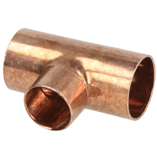 Raccord &agrave; braser cuivre t&eacute; r&eacute;duit 28 x 22 x 28 mm F/F/F