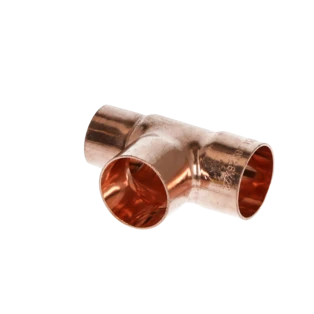Raccord &agrave; braser cuivre t&eacute; r&eacute;duit 28 x 28 x 22 mm F/F/F