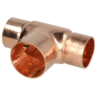 Raccord &agrave; braser cuivre t&eacute; r&eacute;duit 28 x 35 x 28 mm F/F/F