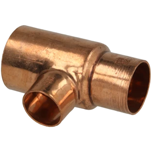 Raccord &agrave; braser cuivre t&eacute; r&eacute;duit 35 x 22 x 28 mm F/F/F