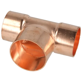 Raccord &agrave; braser cuivre t&eacute; r&eacute;duit 35 x 42 x 35 mm F/F/F