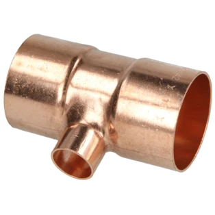 Raccord &agrave; braser cuivre t&eacute; r&eacute;duit 42 x 18 x 42 mm F/F/F