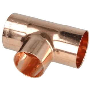 Raccord &agrave; braser cuivre t&eacute; r&eacute;duit 42 x 35 x 42 mm F/F/F