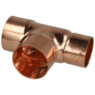 Raccord &agrave; braser cuivre t&eacute; r&eacute;duit 42 x 42 x 35 mm F/F/F