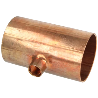 Raccord &agrave; braser cuivre t&eacute; r&eacute;duit 54 x 15 x 54 mm F/F/F