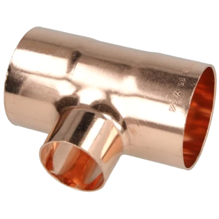 Raccord &agrave; braser cuivre t&eacute; r&eacute;duit 54 x 35 x 54 mm F/F/F