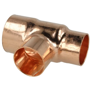 Raccord &agrave; braser cuivre t&eacute; r&eacute;duit 54 x 42 x 42 mm F/F/F