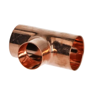 Raccord &agrave; braser cuivre t&eacute; r&eacute;duit 54 x 42 x 54 mm F/F/F