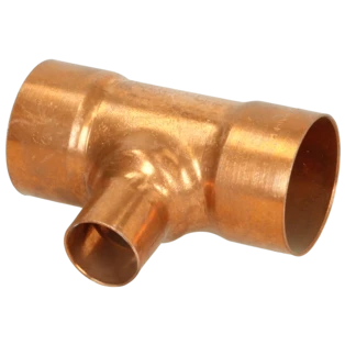 Raccord &agrave; braser cuivre t&eacute; r&eacute;duit 64 x 35 x 64 mm F/F/F