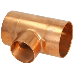 Raccord &agrave; braser cuivre t&eacute; r&eacute;duit 89 x 64 x 89 mm F/F/F
