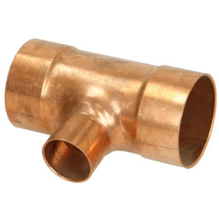 Raccord &agrave; braser cuivre t&eacute; r&eacute;duit 89 x 76 x 89 mm F/F/F