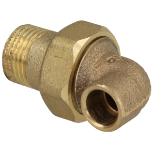 Solder fitting gunmetal elbow union 22 mm x 3/4" F/ET - conical sealing