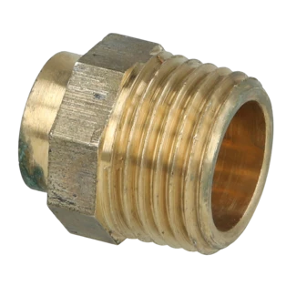 Solder fitting gunmetal straight male adaptor 12 mm x 1/2" F/ET