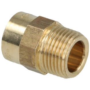 Solder fitting gunmetal straight male adaptor 15 mm x 3/8" F/ET