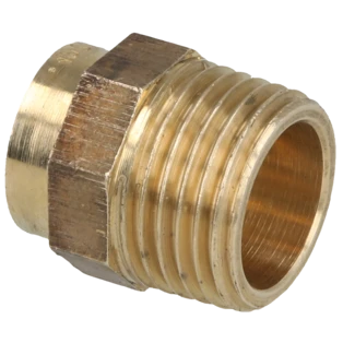 Solder fitting gunmetal straight male adaptor 14 mm x 1/2" F/ET