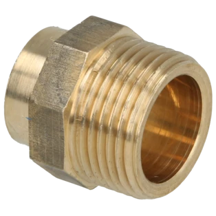 Solder fitting gunmetal straight male adaptor 18 mm x 3/4" F/ET