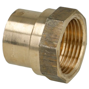 Solder fitting gunmetal straight female adaptor 28 mm x 1" F/IT