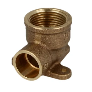 Soldeerfitting roodkoper muurplaat 22 mm x 1/2" bi/IS