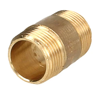 Raccord &agrave; visser laiton rouge nipple double 3/4" x 40 mm