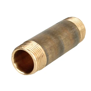 Raccord &agrave; visser laiton rouge nipple double 3/4" x 80 mm