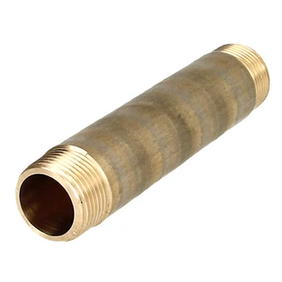 Raccord &agrave; visser laiton rouge nipple double 3/4" x 120 mm