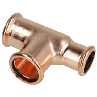 Kupfer Pressfitting T-St&uuml;ck reduziert 28x28x22mm