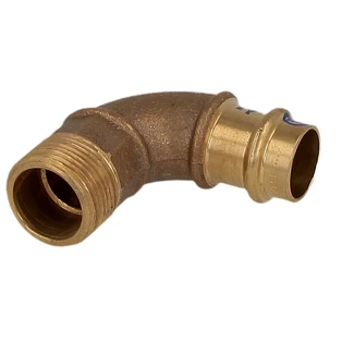 Press fitting gunmetal adaptor elbow 42mmx1 1/2" F|ET