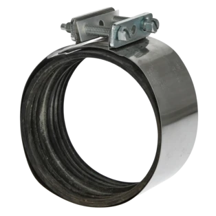 Stainless steel sealing clamp for pipes 120 .. 131 mm diameter