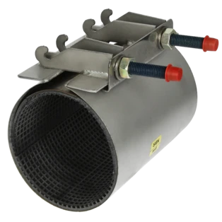 Stainless steel sealing clamp for pipes 132 .. 144 mm diameter