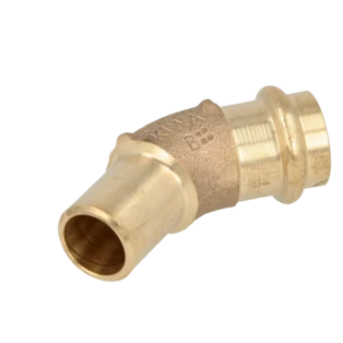 Press fitting gunmetal elbow 45&deg; 18 mm  F/M (SC contour)