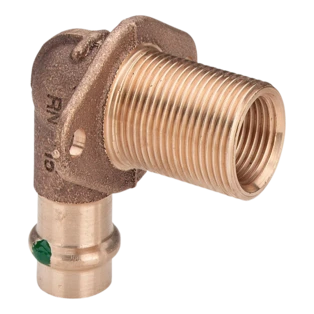 Sanpress wanddoorvoer bocht 15mmx1/2" ISx3/4" US