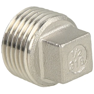 Square plug 1/2" ET