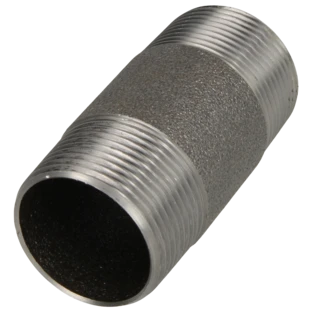 Rohrdoppelnippel schwarz 3/8'' x 40 mm