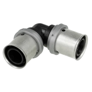 Gomito 90 &deg; raccordo di compressione PPSU 20 x 2 mm