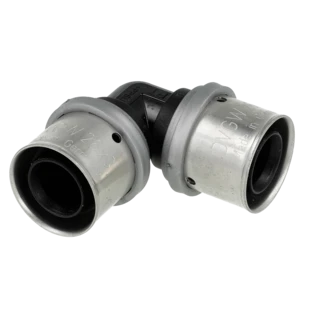 Gomito 90 &deg; raccordo di compressione PPSU 26 x 3 mm