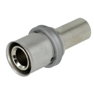 Persverloop naar koperen buis 20 x 2 - 15 mm vernikkeld