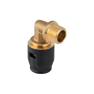 PushFit gomito di passaggio 90 &deg; 25 x 1" FM, ottone