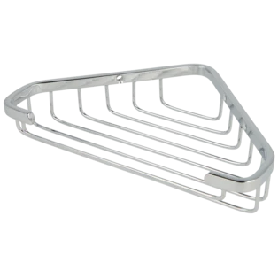 Corner soap tray  180 x 130 x 30 mm chrome-plated brass