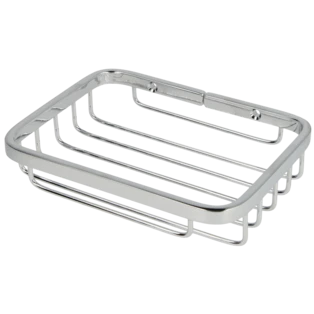 Cestino  porta sapone DeLuxe 135 x 90 x 35 mm, ottone cromo