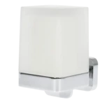 Liquid soap dispenser with opening at the bottom for drilling or adhesive bonding