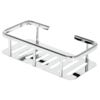 Shower shelf for drilling or adhesive bonding