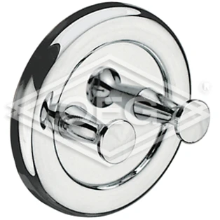 Ambio dubbele handdoekhaak, L: 35 mm verchroomd